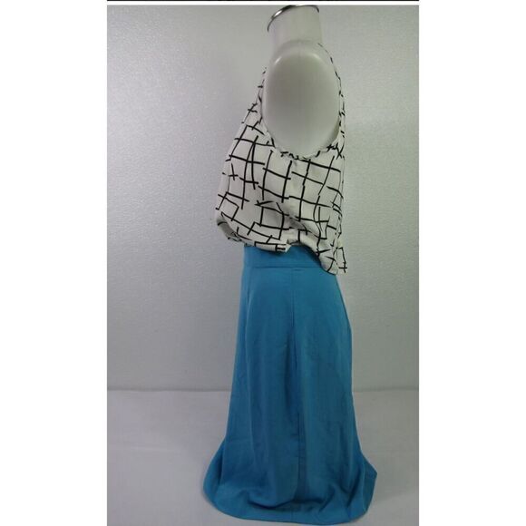 Gemma Crus Women's Peep Back Combo Sleeveless Sheath Dress 0 - Picture 3 of 7